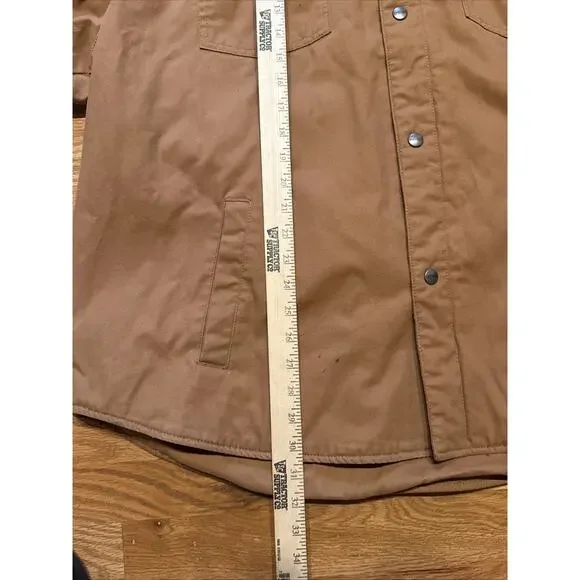 Craftsman Canvas Fleece Lined Chore Work Coat Zip Snap 5 Pockets Men's XXL 2XL - Picture 8 of 13